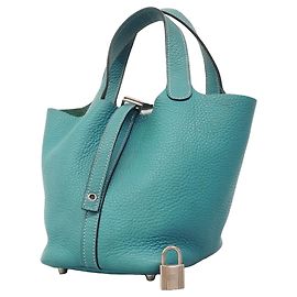Hermès Borsa Hermes Picotin Lock PM in Blue Jean