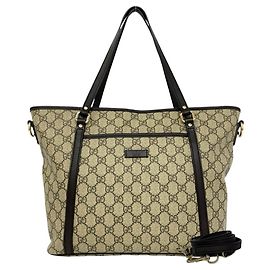 Saco Tote em couro GUCCI GG Supreme Logo
