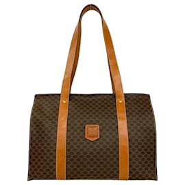 Céline Celine Vintage Macadam Blazon Leder Tote Bag