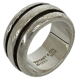 Tiffany & Co Anello Tiffany Vintage Grooved Double Line Band Ring