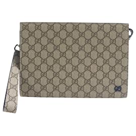 Pouch Gucci Beige Medium Bicolor GG Supreme