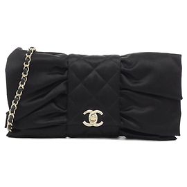 Borsa a tracolla Chanel AS4098 in raso nero