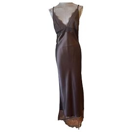 Christian Dior Boutique Paris Maxikleid aus Seide und Spitze