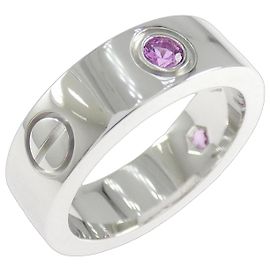 Cartier Love Ring mit halbem Besatz aus rosa Saphiren