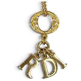 Collana a catena a corda con motivo logo vintage Christian Dior