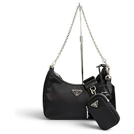 Borsa a tracolla Prada 1BH204 Re-Edition 2005 Re-Nylon con logo triangolare