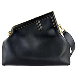 Borsa a tracolla Fendi in pelle nera
