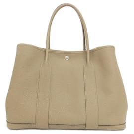 Hermès Borsa Hermes Garden Party in pelle Negonda beige