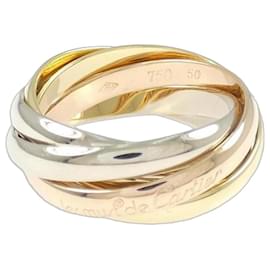 Cartier Trinity Ring aus 18K Rosa Weiß und Gelbgold