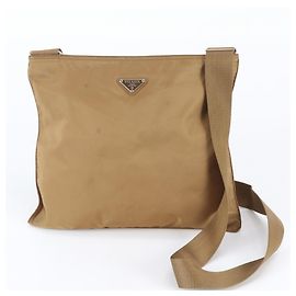Borsa a tracolla in pelle e nylon Tessuto con logo triangolare Prada