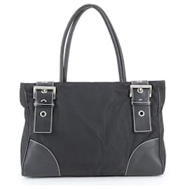 Prada Tessuto Nylon Leder Tote Bag