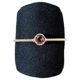 David Yurman Cablespira 18K Gold Armband mit Rubin