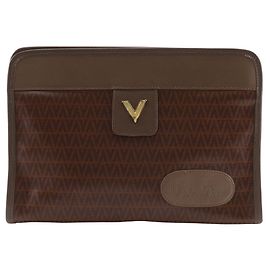 Mario Valentino V Logo PVC Clutch Tasche