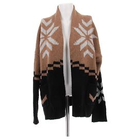 360 Cashmere Colete de cashmere preto e castanho