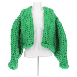 Autre Marque Grüner Grobstrick-Cardigan