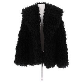 Rotate Cappotto di pelliccia nera
