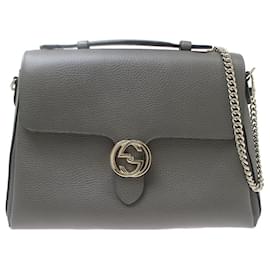 Gucci Interlocking Top Handle Leather Medium