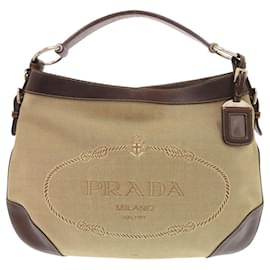 Borsa a tracolla Prada in tela jacquard con logo e pelle