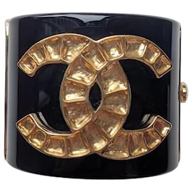 Bracciale Rigido Chanel Métiers d'Art Egitto in Resina Nera B19A