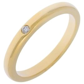 Tiffany & Co. Elsa Peretti 1 Diamant Stacking Ring aus Gelbgold mit Diamant