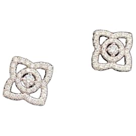Pendientes De Beers Enchanted Lotus de Platino y Diamantes