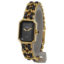 Chanel Premiere Rock Quartz Metal Chapado y Cuero 20