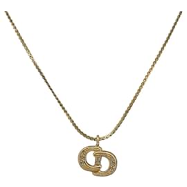 Christian Dior Vintage CD Pendant Metal with Crystals
