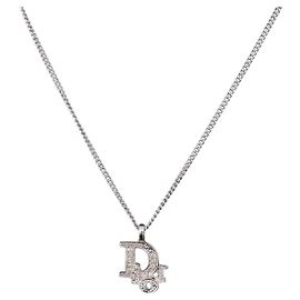 Christian Dior Vintage Dior Logo Metal and Crystal