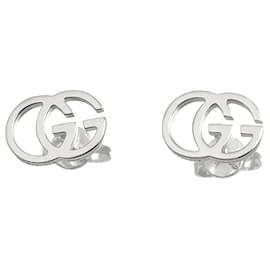 Orecchini a lobo Gucci GG Running in oro bianco 18K