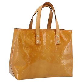 Borsa a mano LOUIS VUITTON Monogram Vernis Reade PM Beige M91144 LV Auth 196860