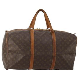 LOUIS VUITTON Monogram Sac Souple 55 Boston Bag M41622 LV Auth BA14852