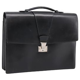 Borsa Business CARTIER Pelle Nero Oro Auth ka5875
