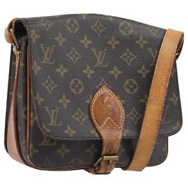 LOUIS VUITTON Borsa a tracolla Monogram Cartouchiere MM M51253 LV Auth BA15094