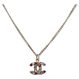 Collana CHANEL COCO Mark Stone metallo Multicolor CC Auth yk20780M