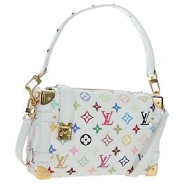 Borsa LOUIS VUITTON Monogram Multicolor Side Trunk MM Bag White M14046 Auth 199130SM