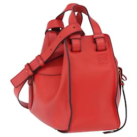 Borsa LOEWE Hammock in pelle 2way rossa oro autentica 197512A