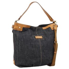 Bolso de hombro BURBERRY Blue Label en denim azul marino y dorado Auth 199650V