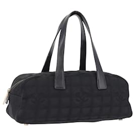 Borsa Tote CHANEL New Travel Line in tela nera e oro CC Auth 183560
