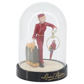LOUIS VUITTON Globo di neve Pageboy in vetro rosso trasparente LV Auth 196889A