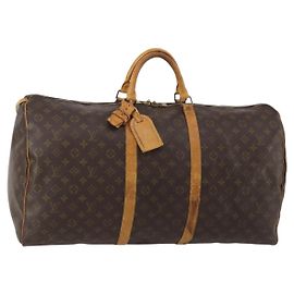 LOUIS VUITTON Monogram Keepall 60 Boston Bag M41422 LV Auth 195400