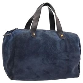 Borsa LOEWE Suede Navy Gold Auth 200957