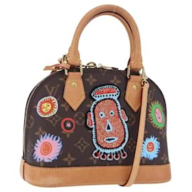 LOUIS VUITTON Monogram Yayoi Kusama Face Alma BB Bag 2way M46428 Auth 197481SAM
