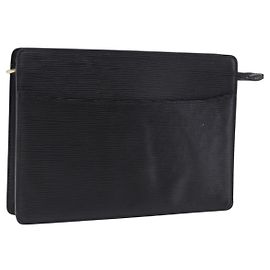 LOUIS VUITTON Epi Pochette Homme Clutch Bag Black M52522 LV Auth 197757