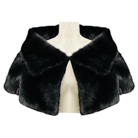 Oscar de la Renta kurze Bolero-Jacke aus Nerzfell mit schwarzem Seidenfutter