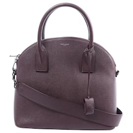 Saint Laurent Paris Sac de Jour Boston Leather 2Way Handbag in Burgundy 439263