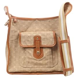 Louis Vuitton Besace Mary Kate Monogram Mini Lin Shoulder Bag in Beige M92323