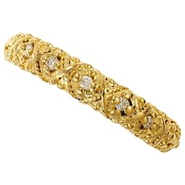 Autre Marque Ringband aus 18K Gelbgold mit Diamant