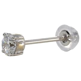 Autre Marque Platin-Diamant-Stecker-Ohrringe