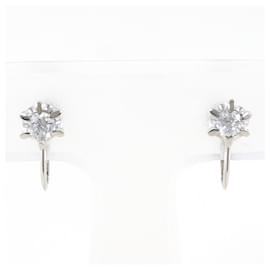 Autre Marque Orecchini a clip in platino con diamanti