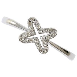 Autre Marque Anillo alianza en oro blanco 18K con diamante